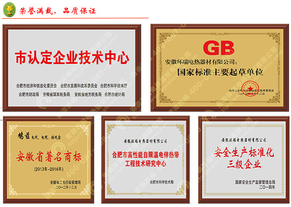 環(huán)瑞部分榮譽資質