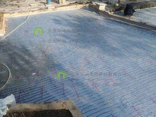 北京萬(wàn)科金域緹香售樓處露天景觀(guān)池發(fā)熱電纜防凍